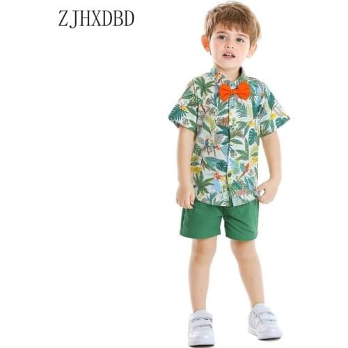 Shirts Blouses Shorts Pants Blazers 2 Pieces Sets Suits Childrens Clothing Boy Hawaiian Shirt Shorts Baby Travel Outing Clothes