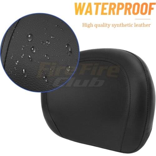 Universal Motorcycle Passenger Sissy Bar Backrest Cushion Pad For Honda Yamaha Suzuki Kawasaki Harley Sportster