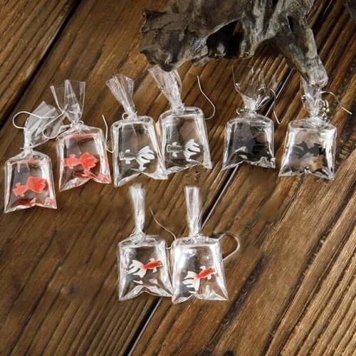 Women Fashion Goldfish Water Bag Shape Dangle Hook Cute Earrings Charm Girls Jewelry Gift