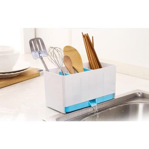 1PC Cutlery Drainer Storage Racks Holders Organizer Kitchen Housekeeper Chopsticks Forks Spoons Console Stand Decoration OK 0897