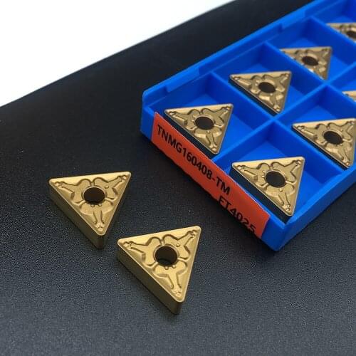 10PCS TNMG160408 TM FT4025 For lathe Machining Steel Parts External Turning Tool Carbide Insert CNC Hard Metal Turning Tool
