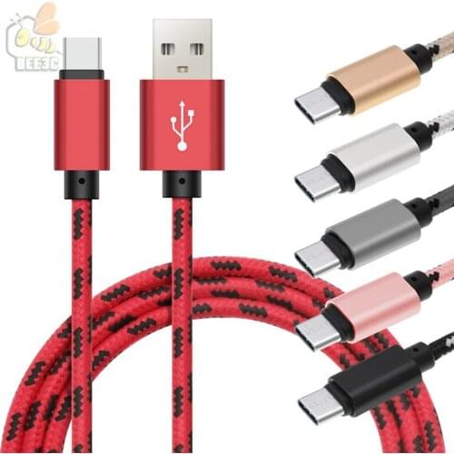 2M 6ft USB Type C Cable 2A For Xiaomi Samsung S8 Note 8 2A Fast Charging Type-C Metal Braid Charger Al por mayor 500pcs/lot