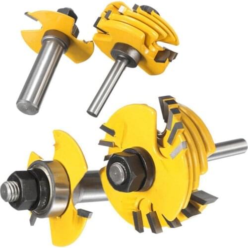 2pcs/set 3 Wing Slot Cutter Router Bits 1/2" 1/4" Shank Woodworking Cutter For Power Tool