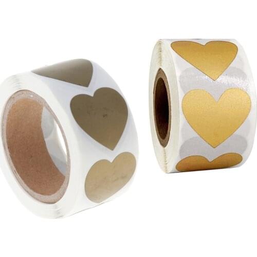 300pcs/roll Heart Stickers Stamp Envelopes Cards Package Scrapbooking Stationery
