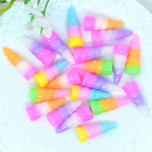 Gradient Color Resin 3D Unicorn Horn |Earring Charms Miniatures|DIY Hand Crafting Charms|Necklace Pendants