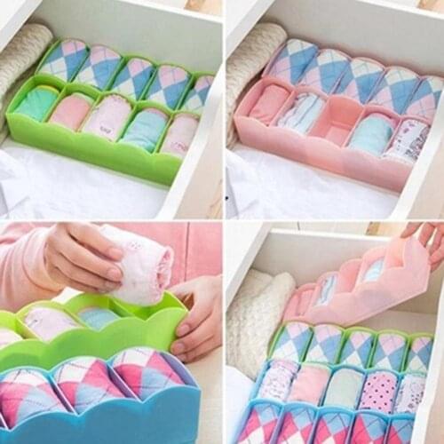 5 Grids Small Fashion Plastic Drawer Closet Storage Box Underwear Socks Tie Cosmetic Organizer Home Supplies Accessories