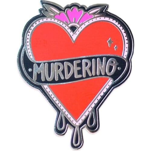 Murderino SSDGM Brooch My favorite murder Enamel Pin Stay Sexy Don't Get Murdered Jewelry Fenimist Gift
