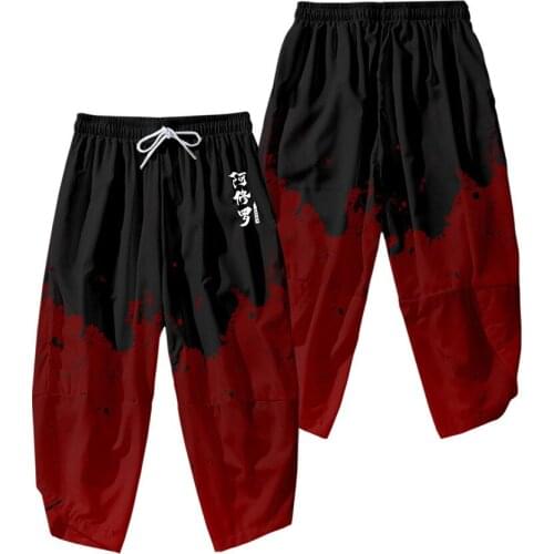 2021 Summer Hip Hip Black Print Harem Pants Men Joggers Pant Fashion Streetwear Trousers Sweatpants