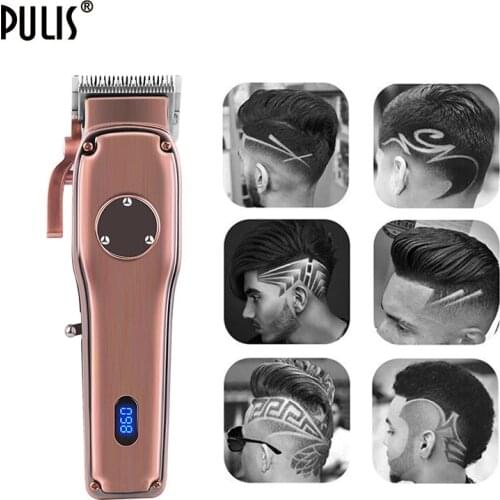 PULIS Electric Hair Trimmer Professional Barber Shop Rechargeable Hair Clipper Beard Trimmer Haircut Shaving Machine