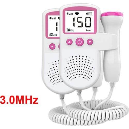 Fetal Doppler battery type fetal heart rate health monitoring 2.5M fetal heart rate monitoring home pregnant women after 12 week