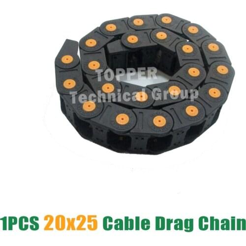 Hot sale HZ 20x25 L1000mm Cable Drag Chain Wire Carrier with end connectors for CNC Router Machine Tools