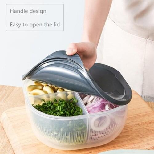 Drain Sealed Ginger Garlic Onion Food Fridge Storage Boxes Case Home Storage Cleaning Box Storage Boxes Kitchen Accessories