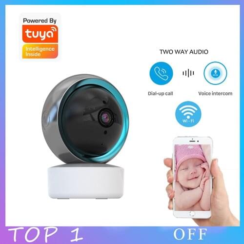 Tuya videcam surveillance cameras with wifi baby monitor with camera wifi HD 1080P Video Monitor smart home security protection