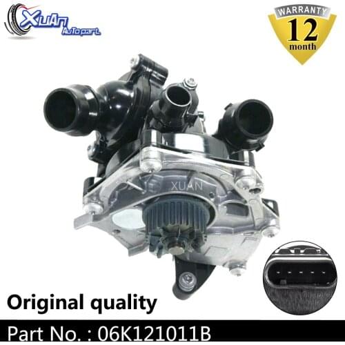 XUAN Electric Water Pump Thermostat Housing Assembly 06K121011B For Audi A1 A3 A4 A5 A6 A7 Q3 Q5 Q7 TT Quattro Volkswagen Beetle