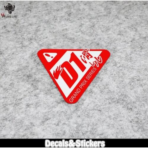 NO.LN302 Japanese D1 Drift Triangle warning Mark MOTO GP Reflective Car Sticker Decals Racing Motorcycle Windshield Tank cup