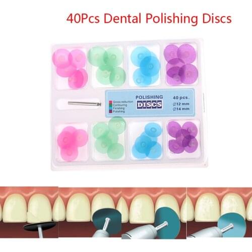 Metal Bush Composite Finishing Contouring Kit 40pcs/Box 12mm 14mm Dental Finishing and Polishing Discs Set Dental Tool