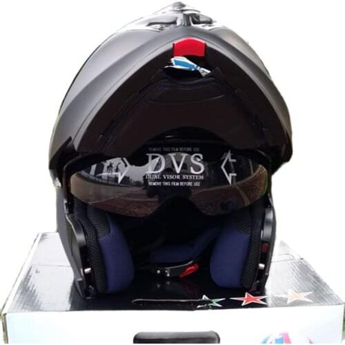 Motorcycle helmet racing off road helmet double lens helmet flip up open full face motorbike safety hat
