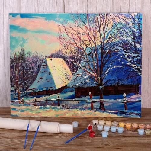 Landscape Scansen DIY Painting By Numbers Kit Oil Paints 40*50 Boards By Numbers Home Decor Crafts For Adults Handiwork