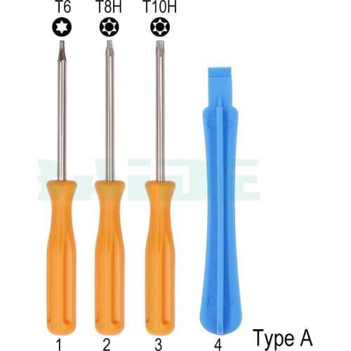 4 in 1 Screwdriver Torx T6 T8H T10H Pry Repair Tool Kit Screw Driver Opening Tools Set For Xbox One Xbox 360 PS3 PS4