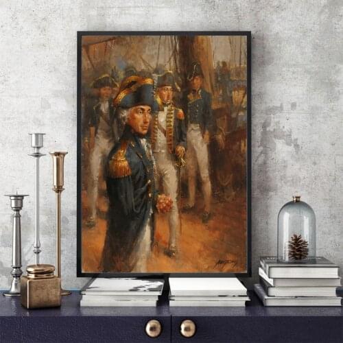Admiral Horatio Nelson Wall Art Admiral Nelson Home Decoration Canvas Painting Figure Poster Wall Pictures for Living Room