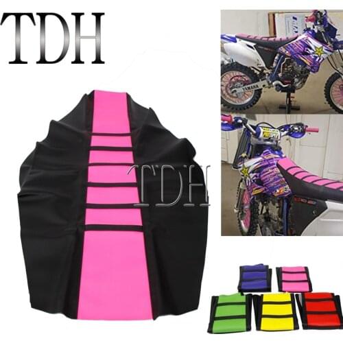 Non-Slip Dirt Bike Traction Seat Cover Black Pink Custom Cover Gripper For Honda CRF100 CRF150R Kawasaki KLX110L KX250F YZF250