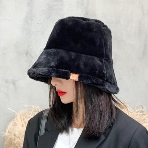 SILOQIN New Winter Womens Leopard Hat Cute Sweet Bucket Hat Elegant lady Net Red Trend Brand Cap Plush Thicken Girl Student Cap