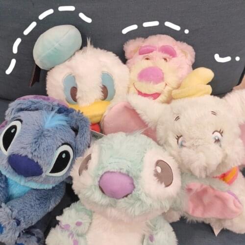 2020 New Sweet Macarone Series Lotso Stitch Don Dumbo Stuffed Plush Toys Disney Macarone Plush Dolls Exquisite Gifts for Kids