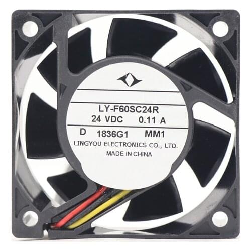 New Original Mitsubishi LY-F60SC24R-MM1 60X60X25mm 24V 0.10A 3 wires Inverter Cooling Fan
