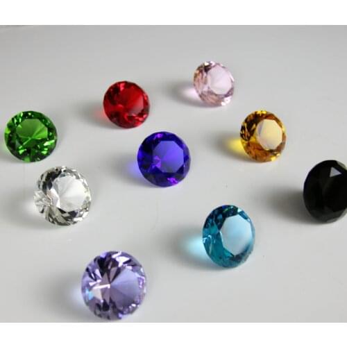 Promotional 3cm beautiful crystal diamond jewel for wedding gift and home decor