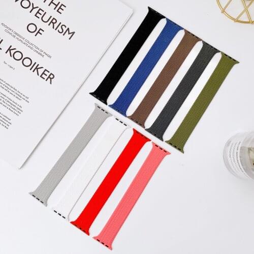 For Apple Watch Band 44mm 40mm 42mm 38mm Silicone Watchband Belt Flexible Watch Strap for Apple Watch SE Series 6 Wristband