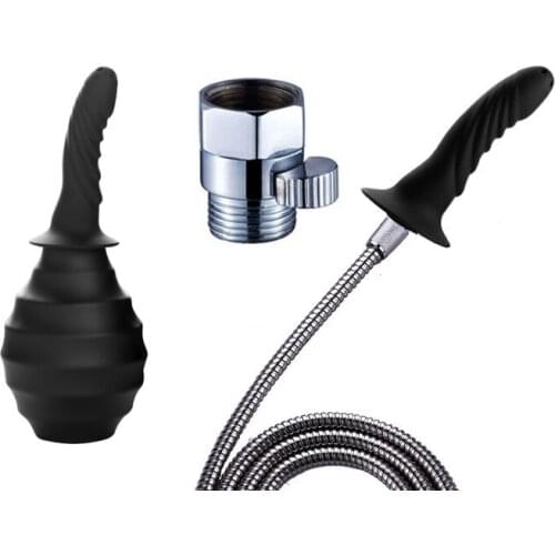 Wetips Silicone Anal Enema Bulb Shower Ducha Portable Bidet Douche Shattaf Ducha Anus Chuveiro Bidet Enema Anal Shower