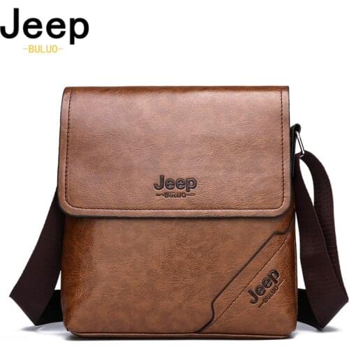 JEEP BULUO Capacity Messenger Fashion Men Tote Bags Casual Men Shoulder Crossbody Bags High Quality Male Bag PU Leather Handbag
