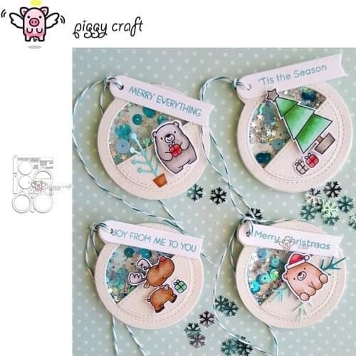 Piggy Craft metal cutting dies cut die mold Tag label decoration Scrapbooking Album Embossing Paper Cards Making Crafts Die