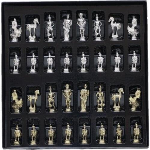 ONLY CHESS MOVE İSTEYENE) Gifthome, Small Metal, Bright, Trojan Figured Chessman