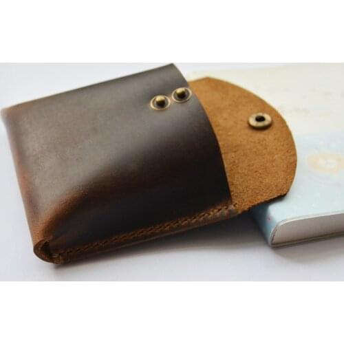 Genuine leather coin purses holders vintage women small change purse hasp coin pouch crazy horse handmade purse for coins