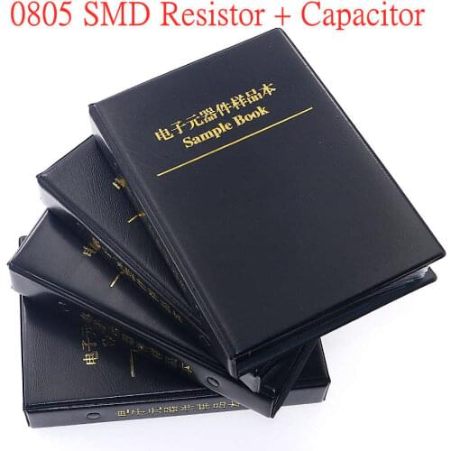0805 SMD (0Ω-2MΩ) 63 Value Chip Resistor + (15pf-1uf) 17 Value SMT Capacitor Sample Book