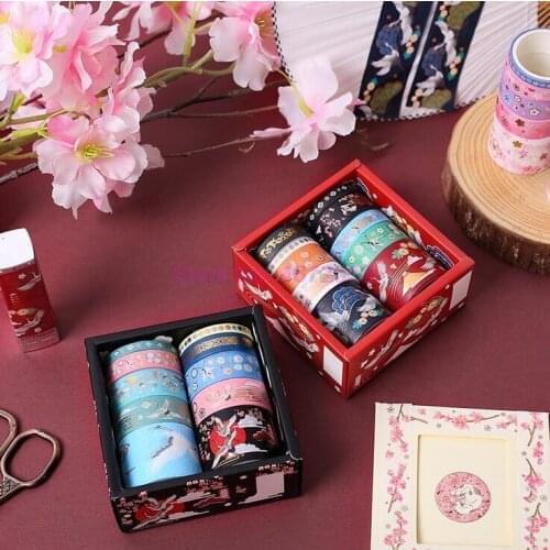 100sets/lot washi tape Hot stamping masking tape Kawaii washitape Creative stationery vintage stickers scrapbooking 10 Pcs/Set