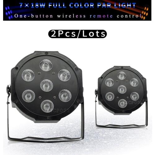7x12w Remote Par lights Small Lens 7*12w RGBW 4 in 1 Fat Par Led With DMX512 Disco Lights Professional Stage Light
