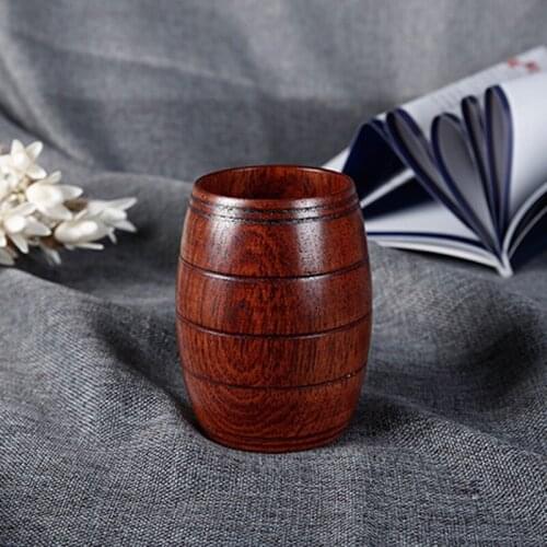 20pcs/lot Classic Style Barrel Shaped Wood Cup Wooden Beer Mugs Coffee Tea Cup Water Mugs Japanese Sake Cup Bar Tool