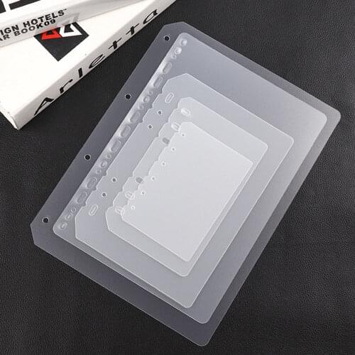 A5A6 Binder Plastic Matt Frosted Plate for Protecting Inner Paper Spacer Planner Filofax Organizer Divider Separator Board Page