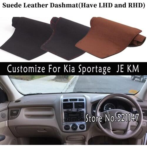 Accessories Car-styling Suede Leather Dashmat Dashboard Cover Dash Mats For Kia Sportage JE KM 2005 2006 2007 2008 2009 2010