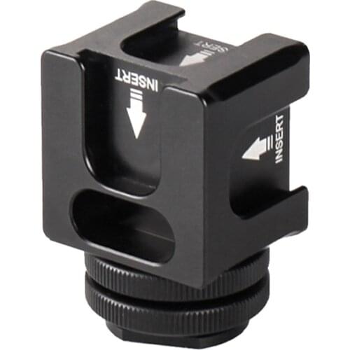 Aluminium Alloy Cold Shoe Camera Mount Adapter for Microphone LED Video Light Monitors Camera Accessories for Sony Canon Nikon