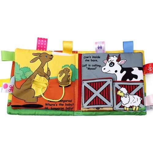 Quality Cartoon Cloth Book Tear Not Bad Parent-child Interaction Infant Early Education Cloth Book Toy Montessori Toy For Baby