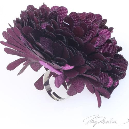 Ring Flower of Fabric FLOR2 Violet Collection CROWN