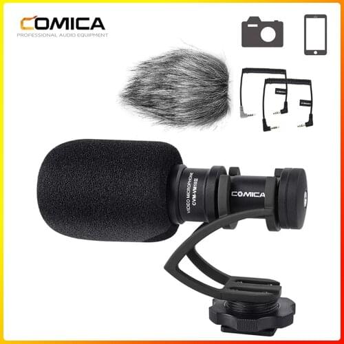 Comica CVM-VM10II Mini Video Microphone Directional Interview Recording Mic for Canon Nikon DSLR Camera for iPhone Smartphones