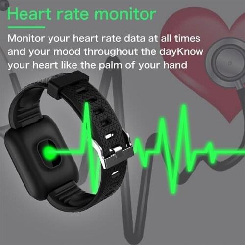 Hot Sale D13 Smart Wistbands 116plus 1.3inch Screen Heart Rate Monitor Blood Pressure Functions IP67 Waterproof Sport Watch