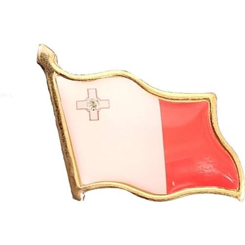 Malta Flag Brooch Zinc Alloy Enamel Pin Badge Backpack/Hat/Collar Decoration,Given To Men/Women So Beautiful