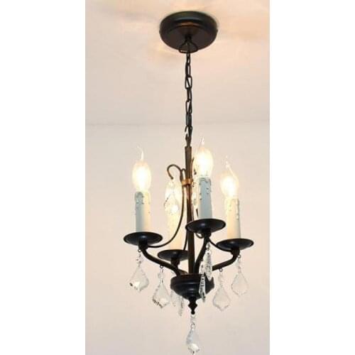 Mini kitchen Chandelier lighting American Small hanging lamp Loft iron Chandeliers for Balcony Corridor Porch cafe lighting