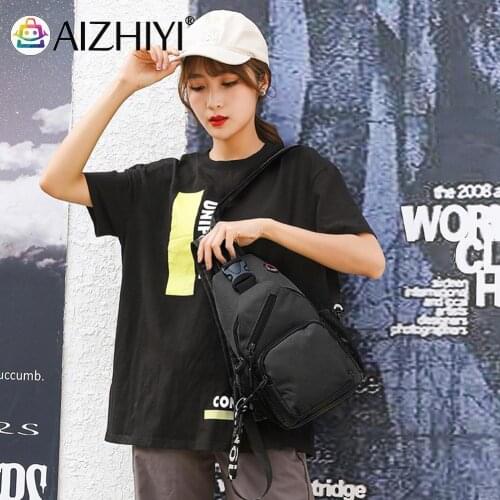 Fashion Women Oxford Cloth Solid Color Shoulder Crossbody Chest Bag Casual Ladies Travel Large Capacity Backpack Handbags