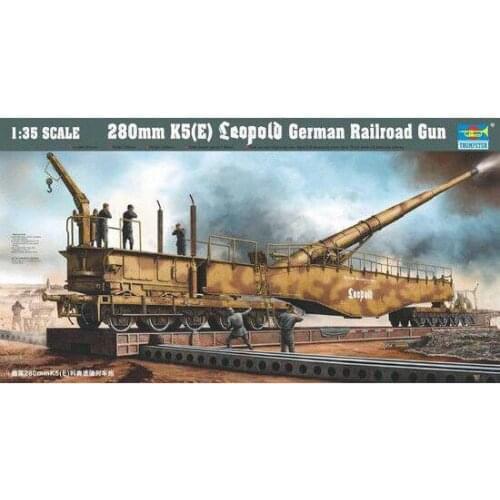 Trumpeter 00207 1/35 280mm K5(E) Leopold Railroad Gun Model Kit